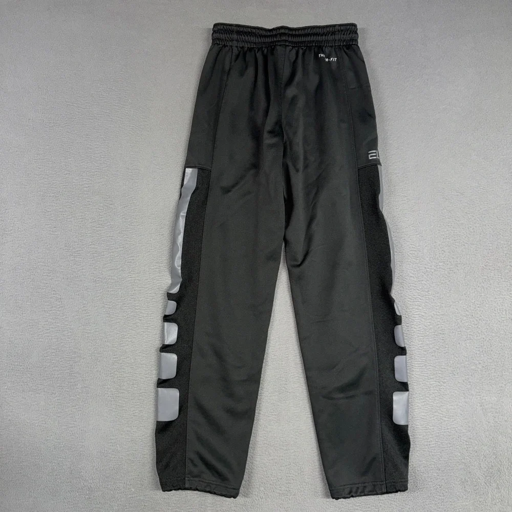 Nike Elite Therma-Fit Pants Mens Medium Grey Basketball Performance Reflective